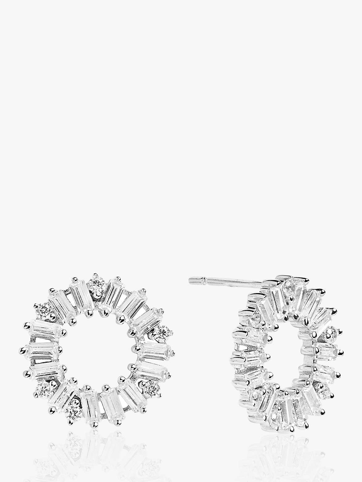 Buy Sif Jakobs Jewellery Cubic Zirconia Round Stud Earrings, Silver Online at johnlewis.com
