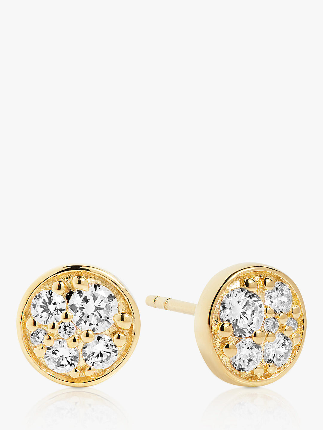 Sif Jakobs Jewellery Novara Piccolo Small Cubic Zirconia Stud Earrings, Gold