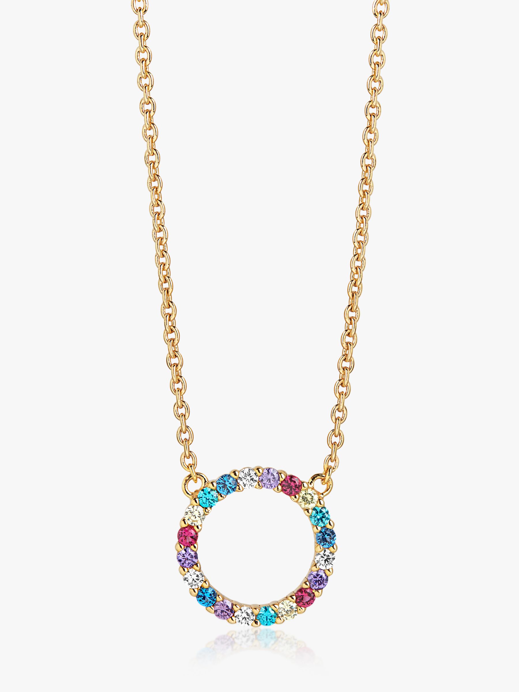 Sif Jakobs Jewellery Biella Grande Open Circle Pendant Necklace, Gold ...