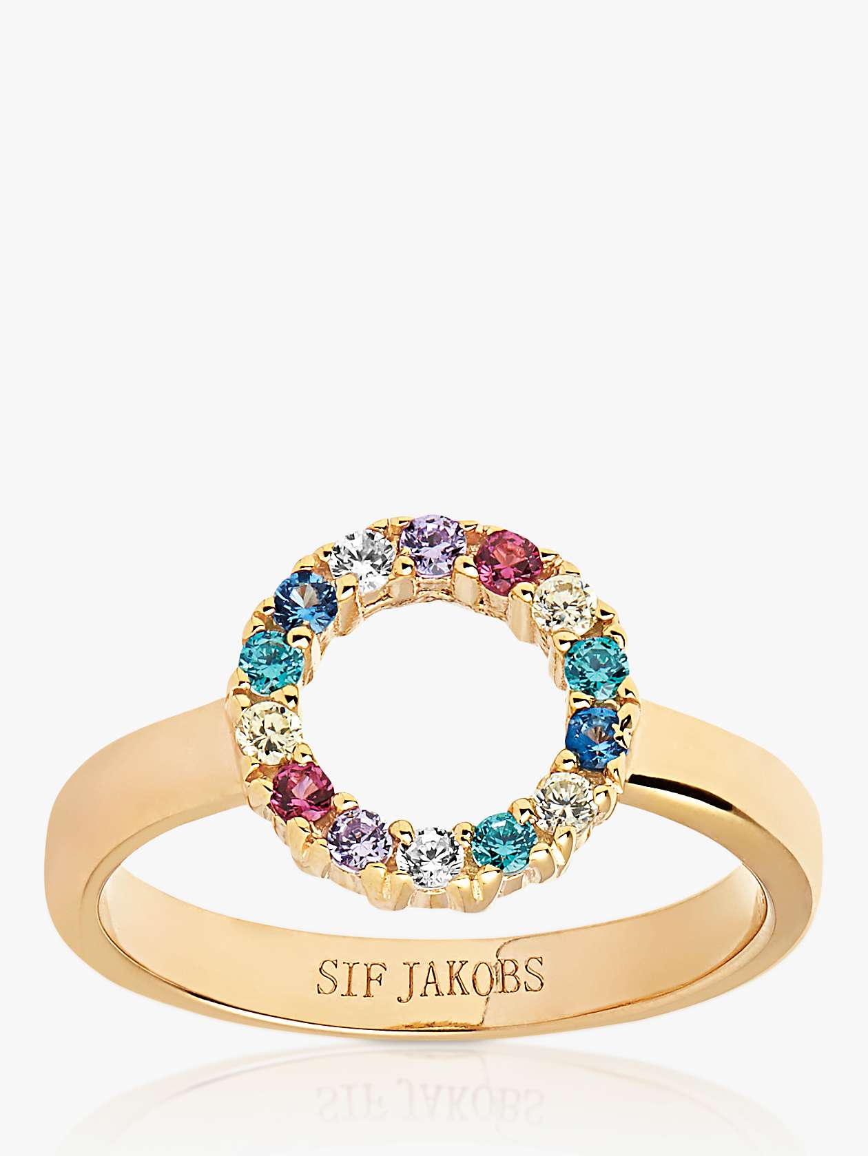 Buy Sif Jakobs Jewellery Cubic Zirconia Open Centre Round Ring, Gold/Multi Online at johnlewis.com