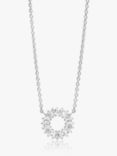 Sif Jakobs Jewellery Cubic Zirconia Round Pendant Necklace, Silver