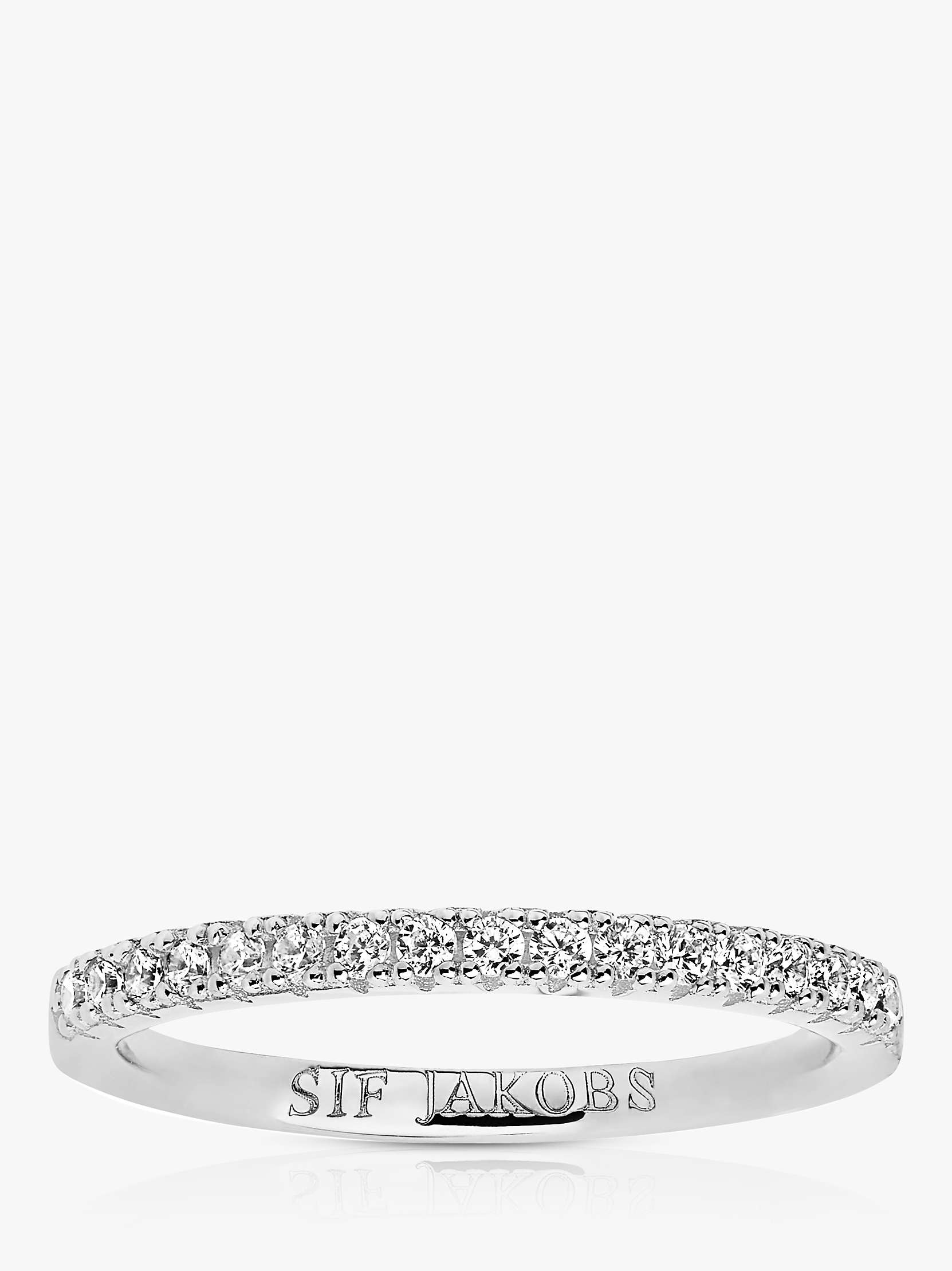 Buy Sif Jakobs Jewellery Ellera Cubic Zirconia Band Ring, Silver Online at johnlewis.com
