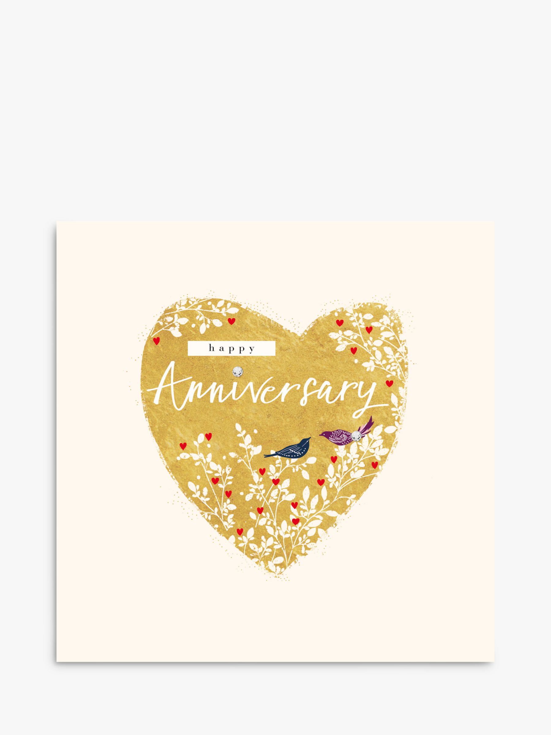 woodmansterne bird in hearts anniversary card