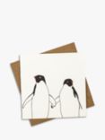 Penguin Ink Penguins in Love Blank Greeting Card