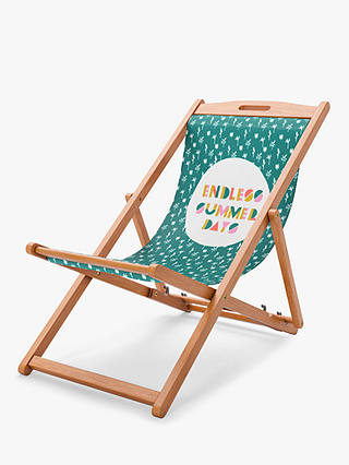 John Lewis & Partners 'Endless Summer Days' Deckchair Sling, Green/Multi