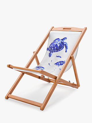 John Lewis & Partners Sea Life Deckchair Sling, Blue