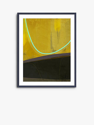 Adrian Bradbury - Coastal 39 Wood Framed Print & Mount, 82 x 62cm, Yellow