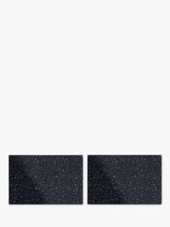 Creative Tops Granite Placemats, Set of 2, Black