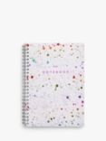 John Lewis & Partners A5 Rainbow Splatter Spiral Notebook