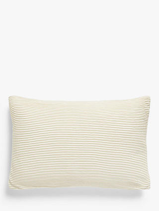 John Lewis & Partners Rib Knit Rectangular Cushion, Marshmallow