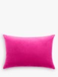 John Lewis Rectangular Cotton Velvet Cushion, Hibiscus