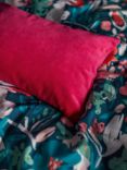 John Lewis Rectangular Cotton Velvet Cushion, Hibiscus