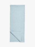 John Lewis & Partners Chevron Woven Cotton Table Runner, L180cm, Blue/White