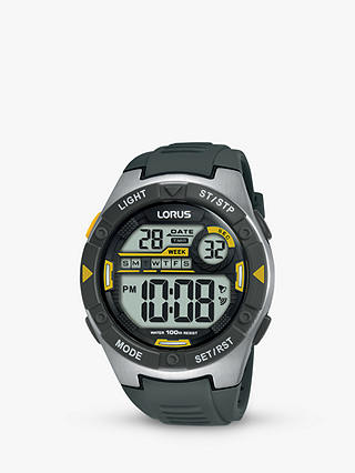 Lorus Men's Digital Plastic Strap Watch