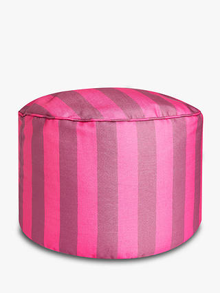 John Lewis & Partners Humbug Stripe Pouffe, Pink