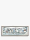 Art Marketing Adelene Fletcher 'Shoreline' Framed Canvas & Mount, 52 x 138cm, Blue/Multi
