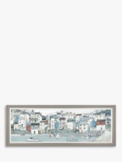 Adelene Fletcher - Shoreline Framed Canvas & Mount, 52 x 138cm, Blue/Multi