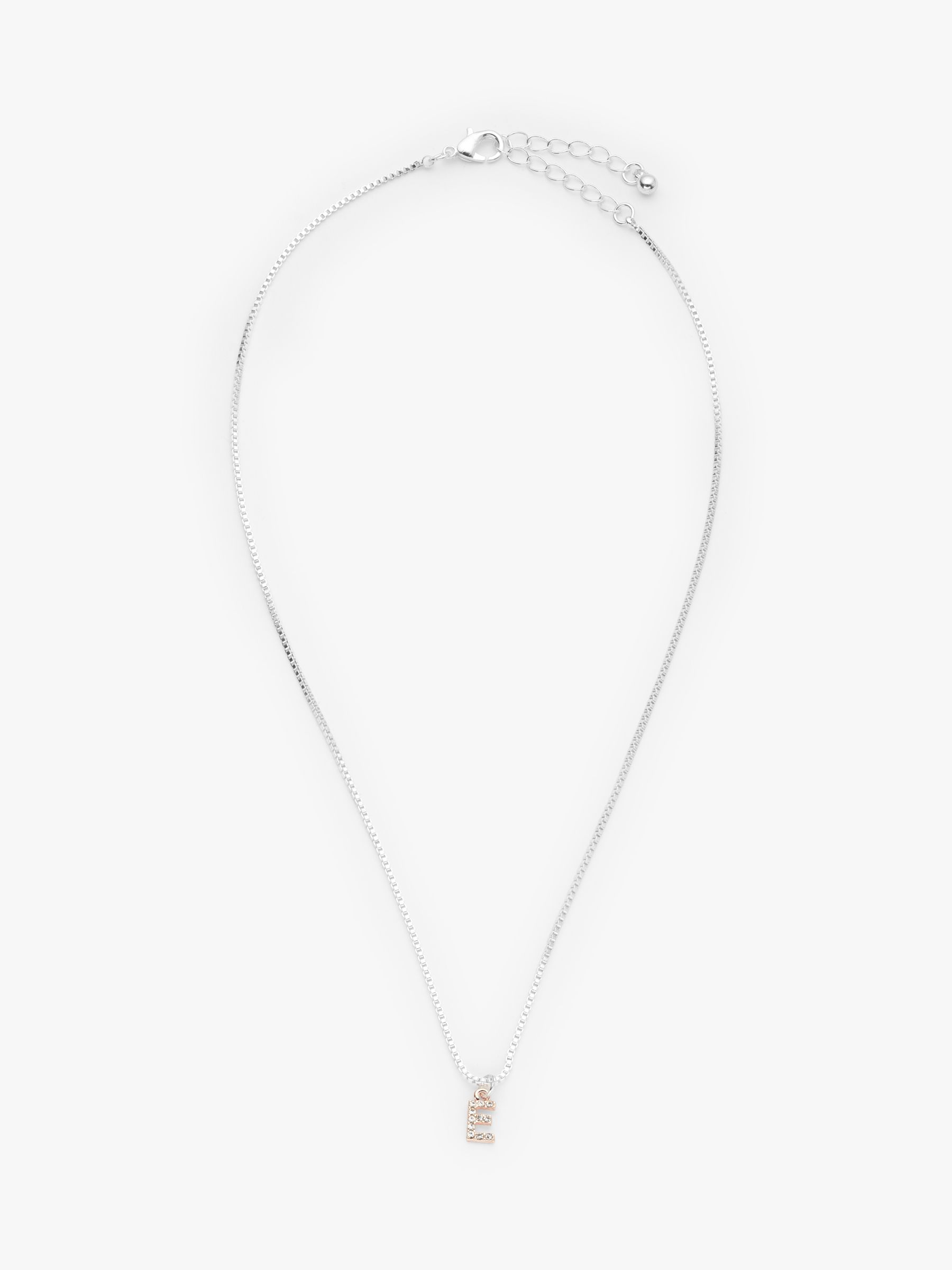 John Lewis & Partners Girls' Initial Necklace, Silver