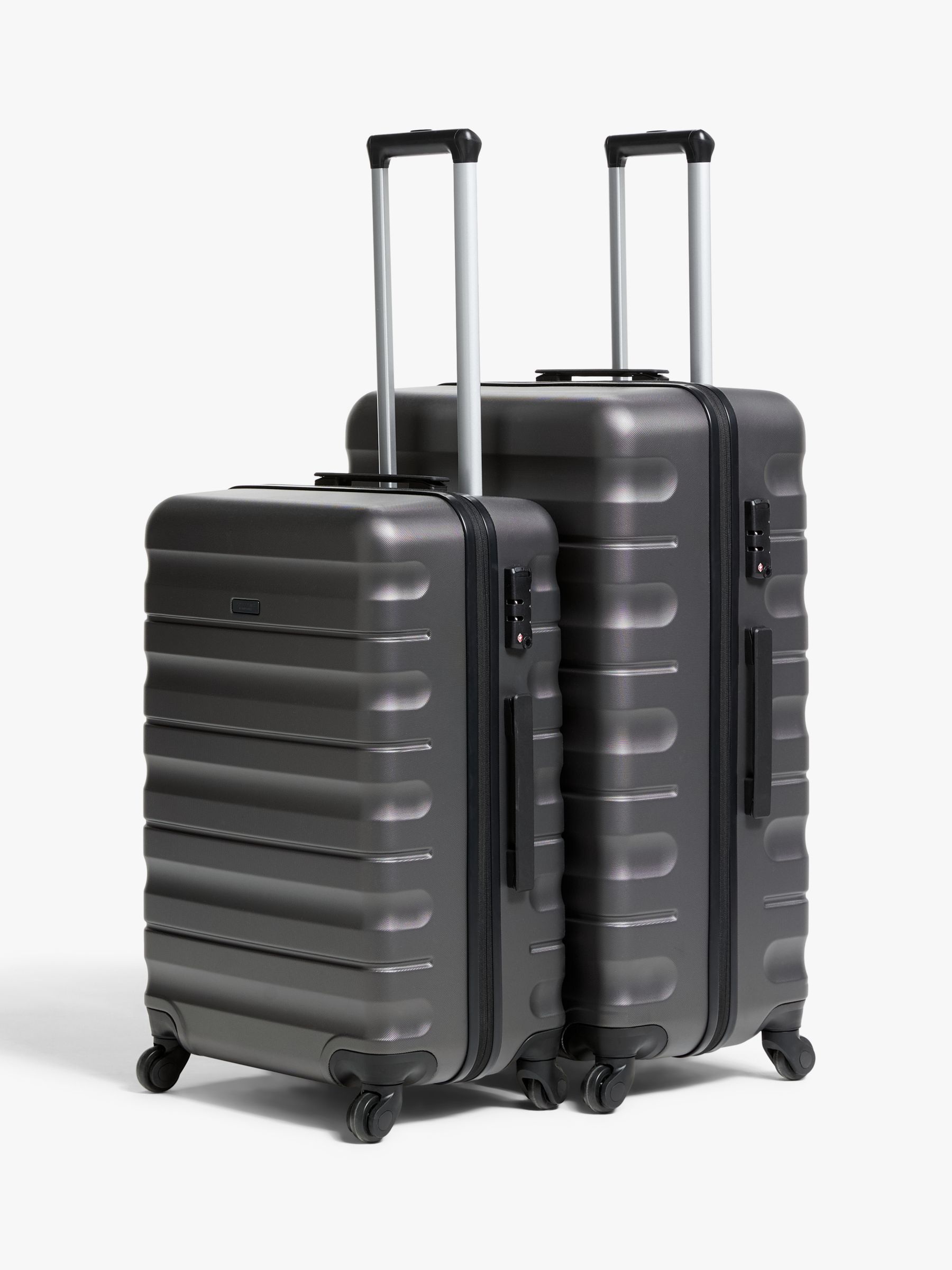 John Lewis & Partners Girona 75cm 4-Wheel Large Suitcase, Grey at John Lewis & Partners