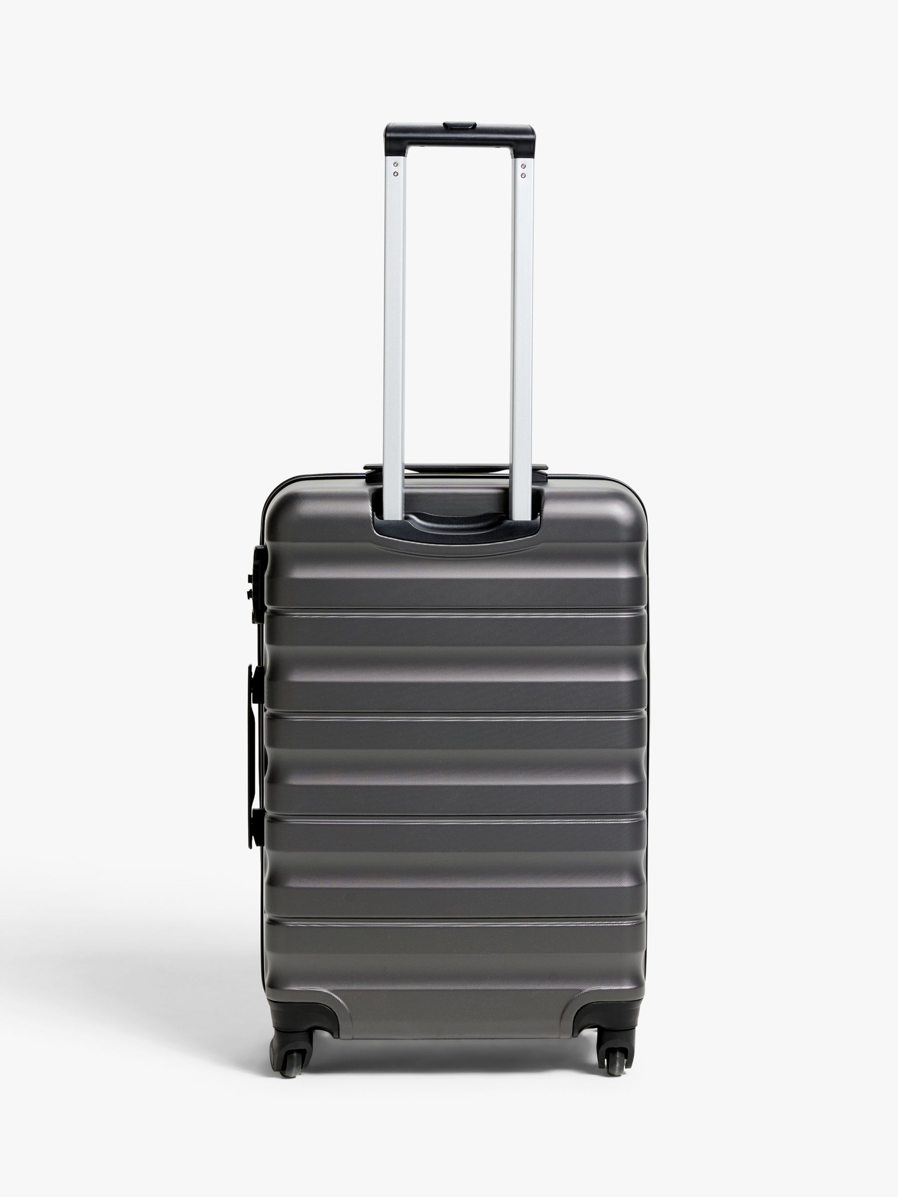 John Lewis & Partners Girona 65cm 4-Wheel Medium Suitcase, Grey at John Lewis & Partners