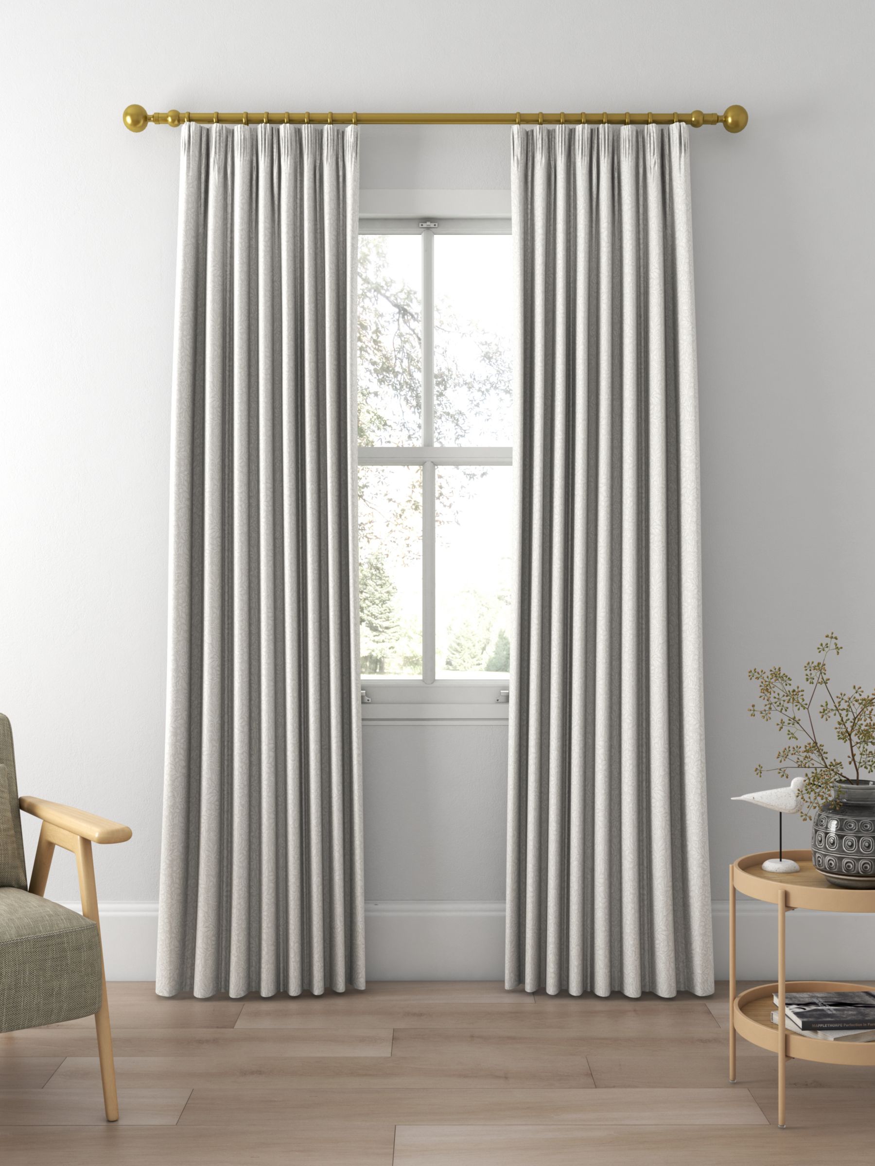 John Lewis Hidcote Weave Made to Measure Curtains, Dove