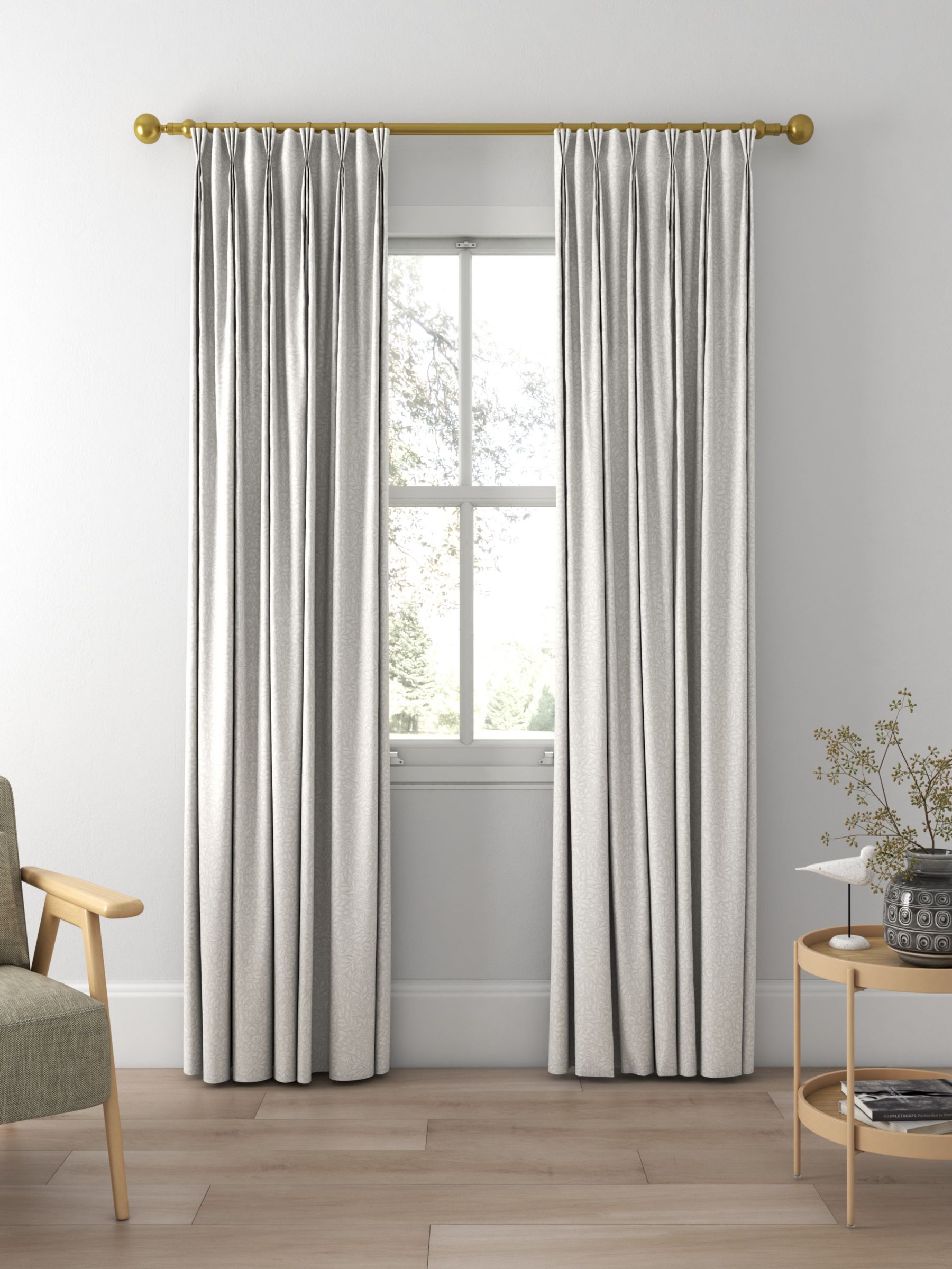 John Lewis Hidcote Weave Made to Measure Curtains, Dove