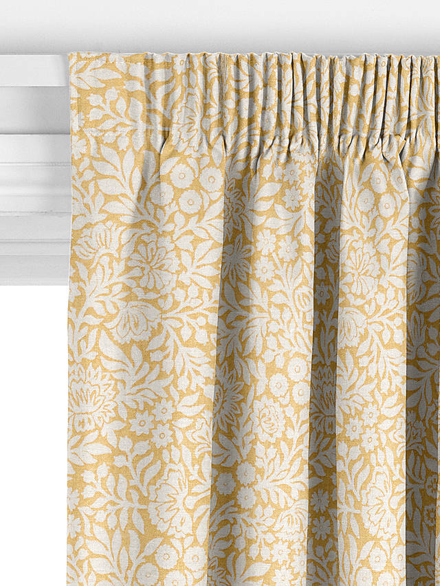 John Lewis Hidcote Print Made to Measure Curtains, Mustard