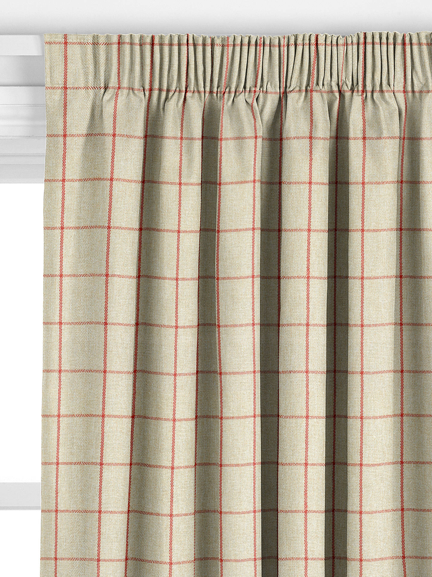 John Lewis Classic Check Made to Measure Curtains, Auburn