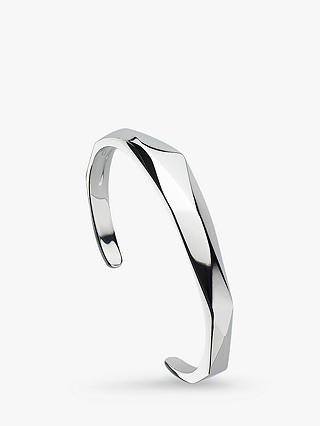 Kit Heath Faceted Open End Cuff, Silver