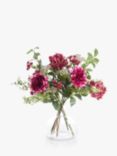 Peony Artificial Midnight Bouquet in Glass Vase
