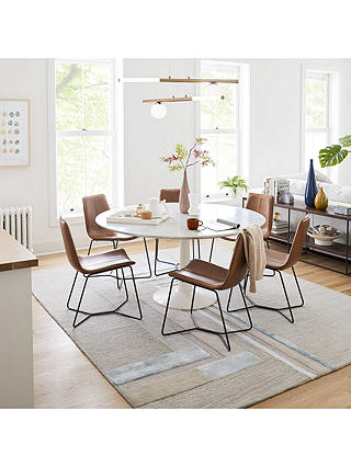 West Elm Liv 4 Seater Round Marble, Small Round Marble Dining Table And Chairs