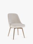 west elm Mid-Century Velvet Swivel Office Chair, Dove Grey