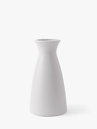 west elm Ceramic Carafe Vase, Pure White, H30cm
