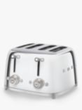 Smeg TSF03 4-Slice Toaster, Silver