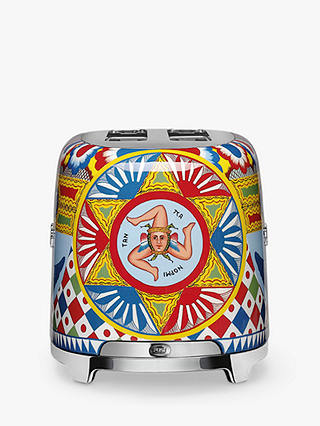 Smeg Dolce & Gabbana TSF02D&G 4-Slice 2- Slot Toaster, Multi