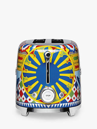Smeg Dolce & Gabbana TSF02D&G 4-Slice 2- Slot Toaster, Multi