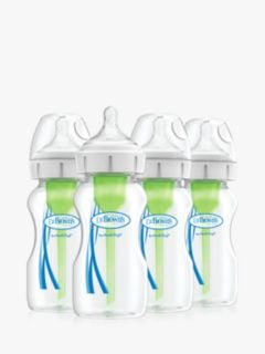 Dr Brown’s Natural Flow Options+ Anti-Colic Bottle, Pack of 4, 270ml