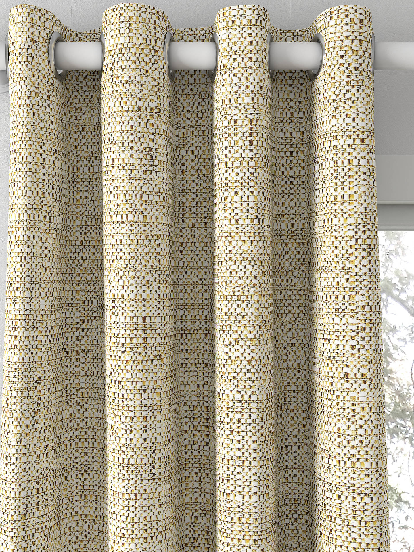 John Lewis Tonal Weave Made to Measure Curtains, Natural