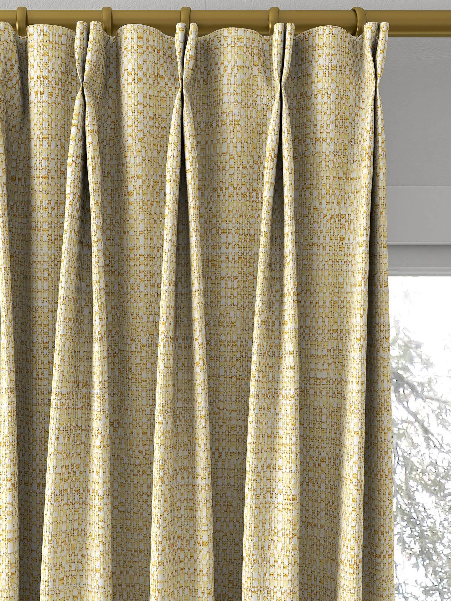 John Lewis Tonal Weave Made to Measure Curtains, Citrine