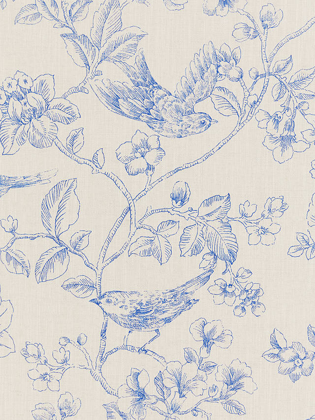 John Lewis & Partners Nightingales Furnishing Fabric, China Blue