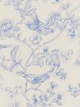 John Lewis Nightingales Made to Measure Curtains or Roman Blind, China Blue