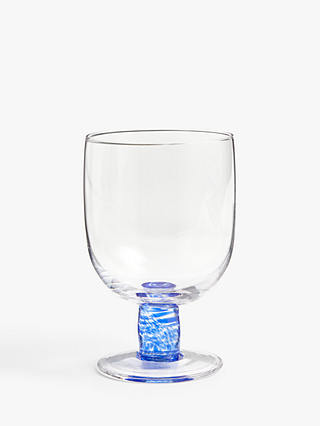 John Lewis & Partners Spot Stem Wine Glass, 420ml, Mazarine Blue