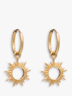 Rachel Jackson London Sunray Mini Hoop Earrings, Gold