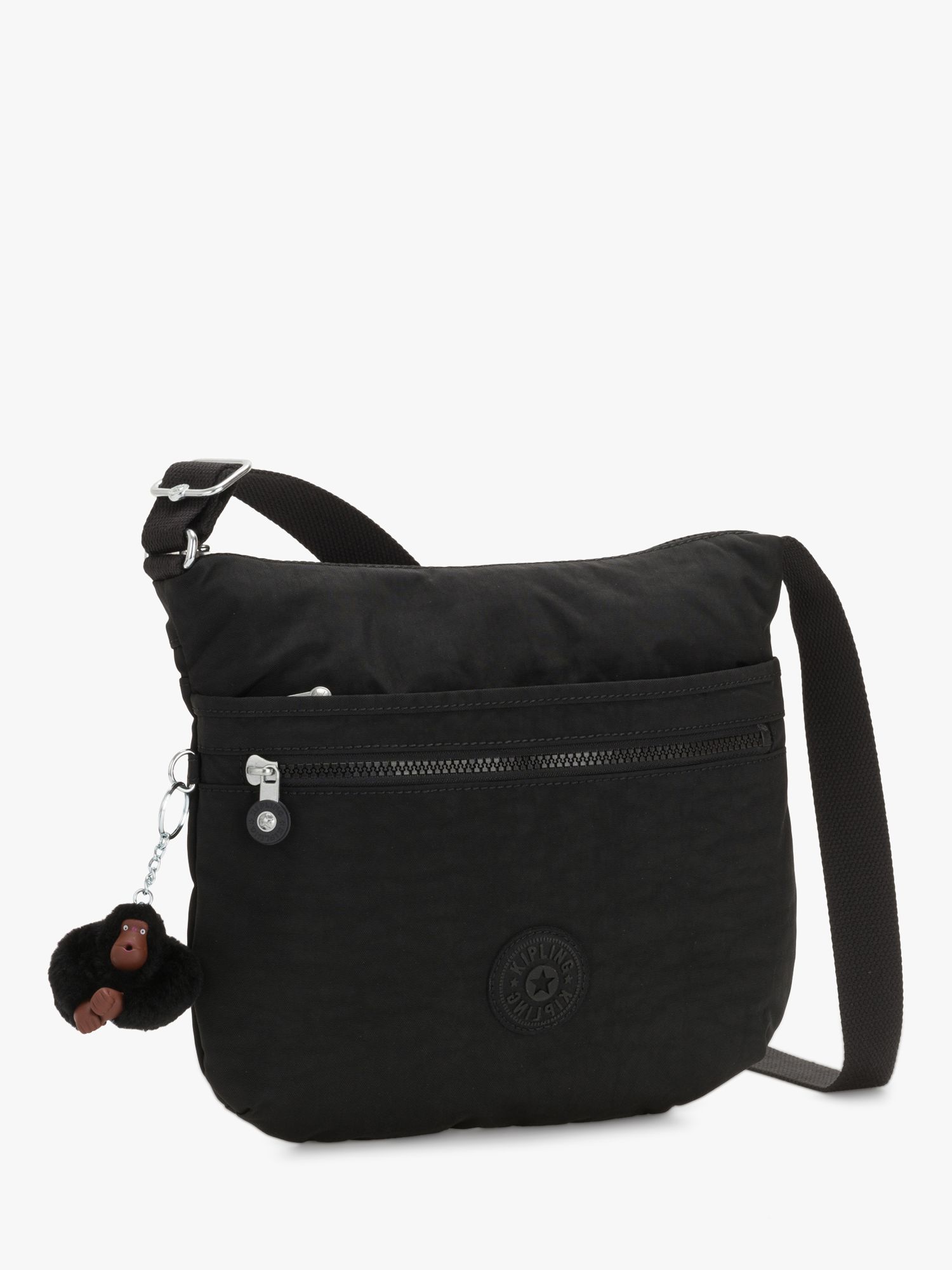 Kipling Arto Cross Body Bag, True Black at John Lewis & Partners