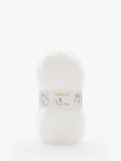 Sirdar Snuggly 3 Ply Yarn, 100g, White