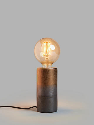 John Lewis Delaney Metallic Glaze Bulbholder Table Lamp, Bronze