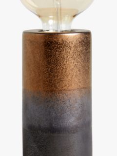 John Lewis Delaney Metallic Glaze Bulbholder Table Lamp, Bronze