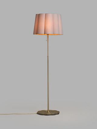 John Lewis & Partners Scallop Floor Lamp, Antique Brass/Grey