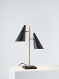 John Lewis Conic Table Lamp, Black/Brass
