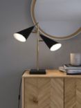 John Lewis & Partners Conic Table Lamp, Black/Brass